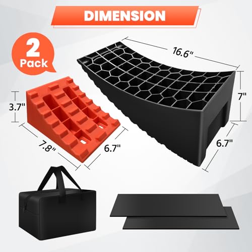 ROBLOCK 2 Packs RV Leveling Blocks for Travel Trailers, Campers and RVs with Camper Leveling System