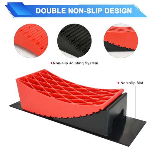 2 Packs RV Leveling Blocks for Travel Trailer Motorhome
| RV Levelers with Anti-Slip Mats for Motorhome
| RV Leveling B