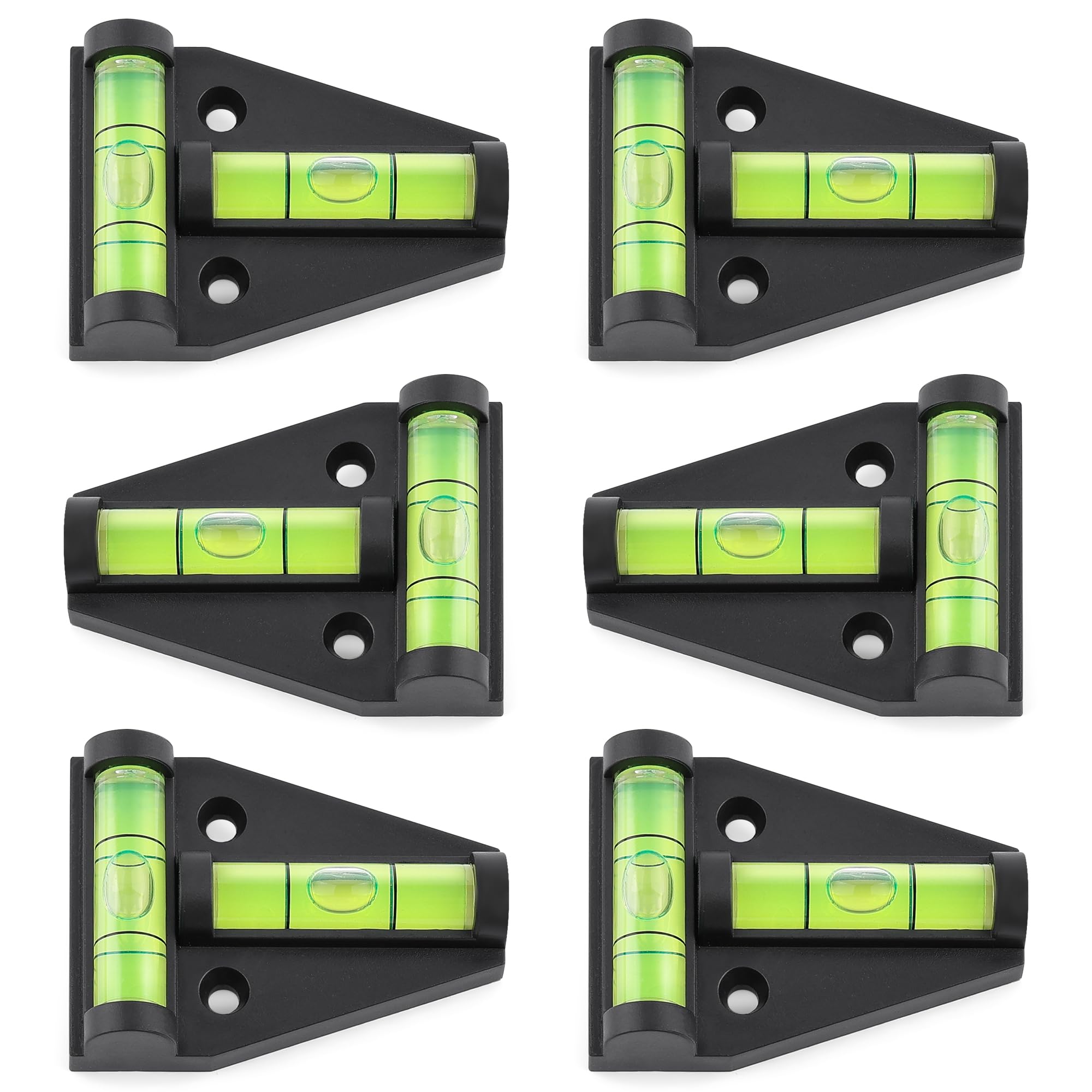 6Pcs T Type RV Levelers, Cross Check Levelers Bubble Levels for RVs and Campers