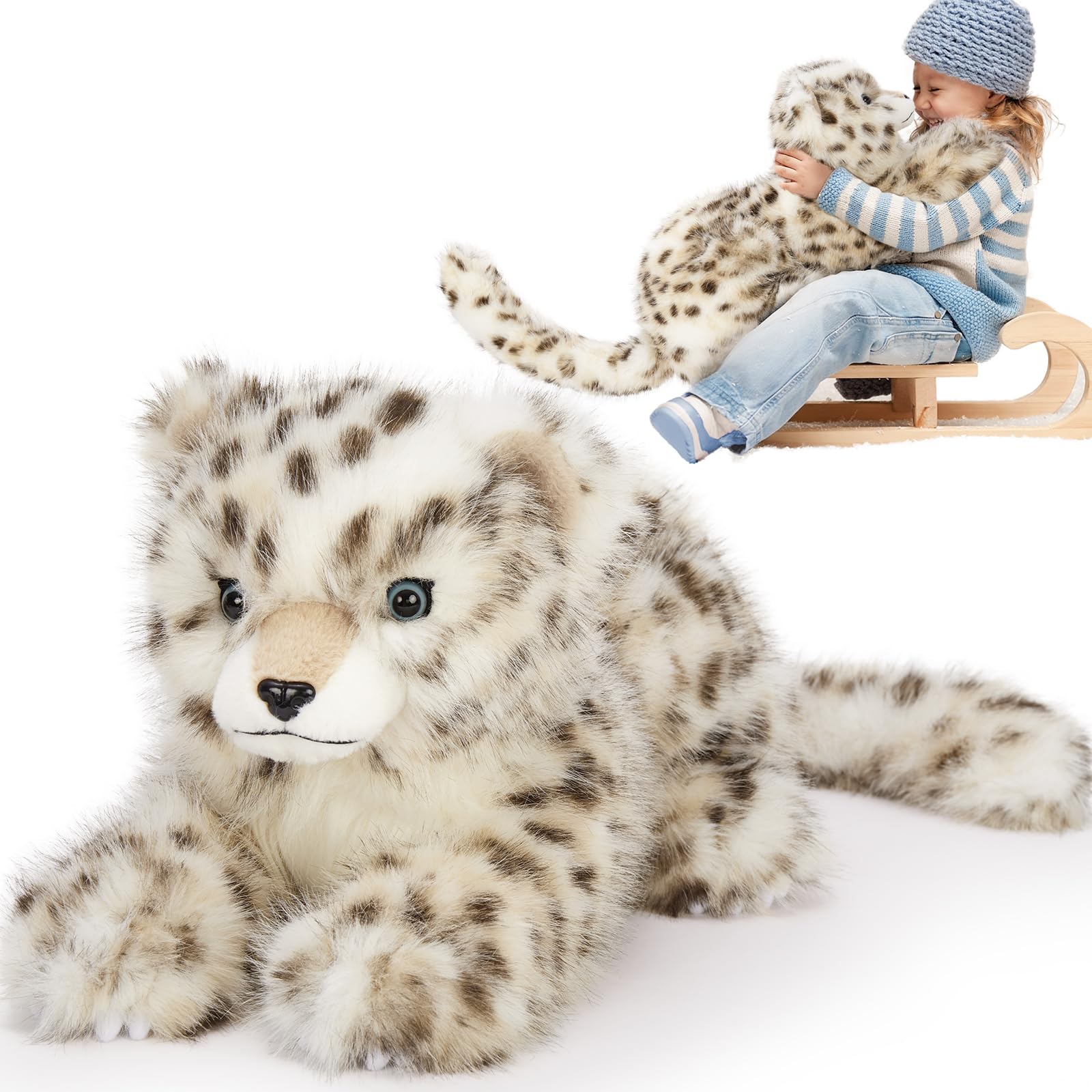 MaoGoLan 35 Inch Snow Leopard Stuffed Animal for Kids as Realistic Plush Gift
| MaoGoLan 35 Inch Giant Leopard Toy for
