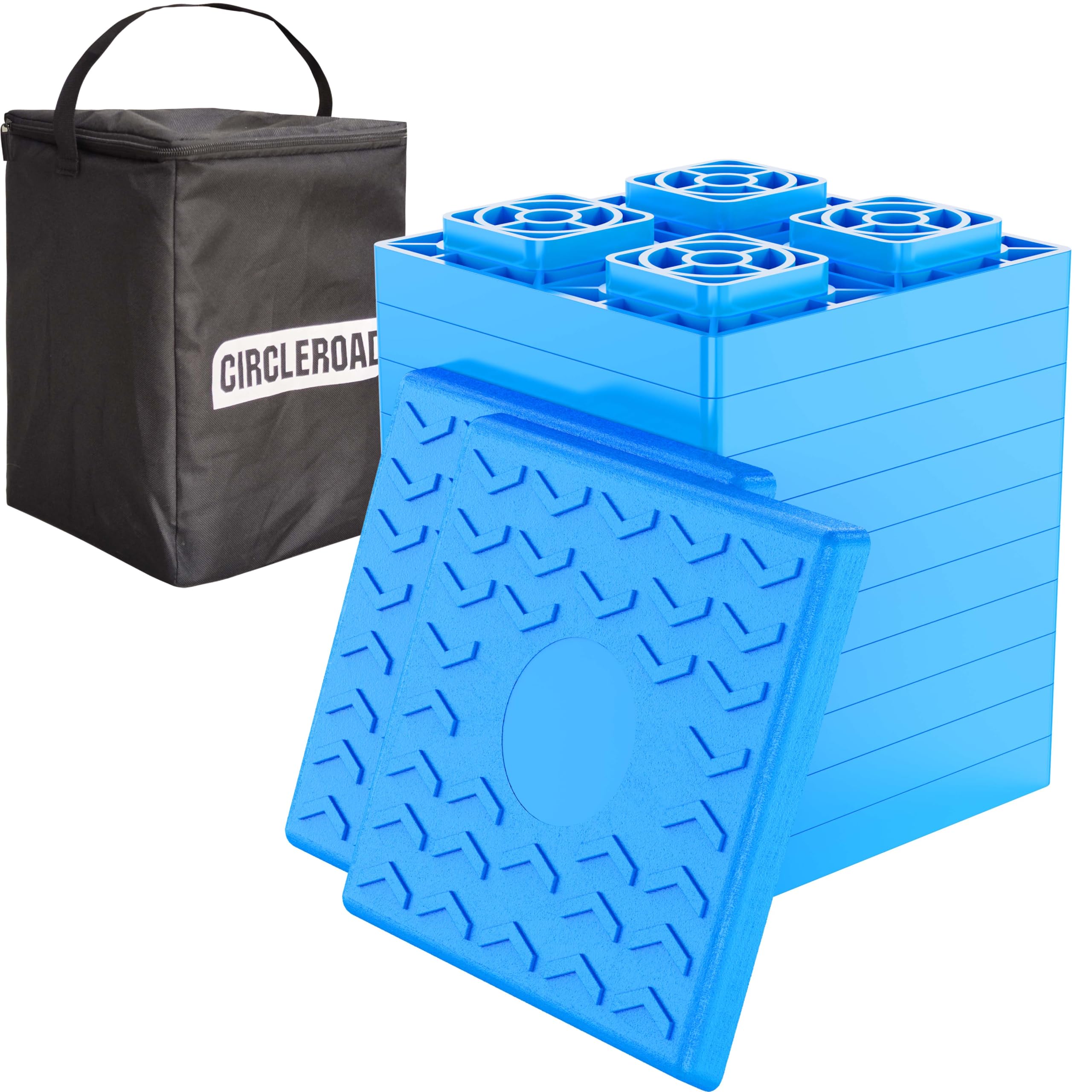 Heavy Duty RV Leveling Blocks for Camper with Interlocking Design (Blue)
Heavy Duty RV Leveling Blocks 12 Pack with Pack
